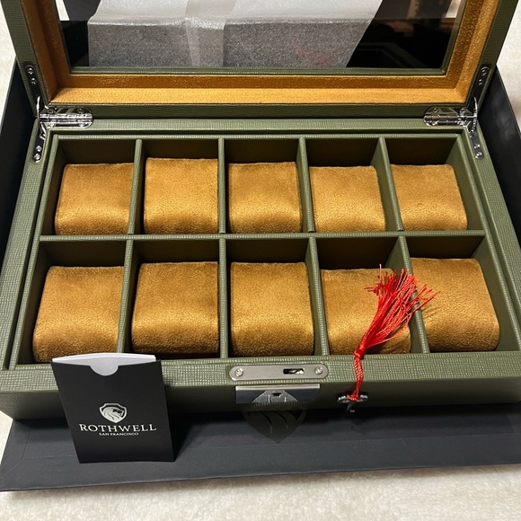 Rothwell 10 Slot leather Watch Box